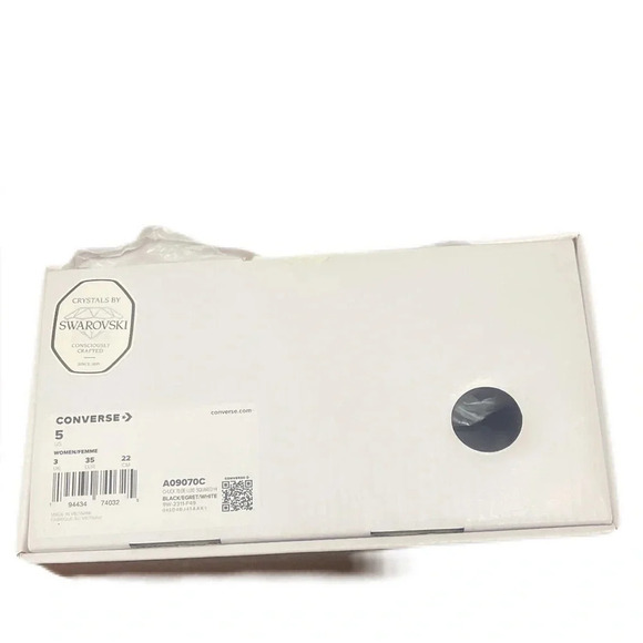 NWB Converse x Swarovski Chuck 70 de luxe black trend Squared High Top sneaker 5 - Picture 10 of 10
